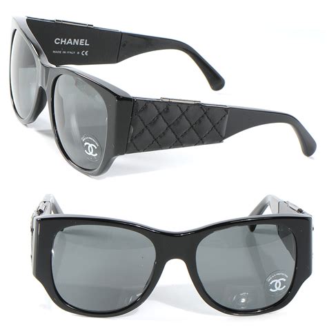 chanel sunglasses clear sides|chanel sunglasses with leather sides.